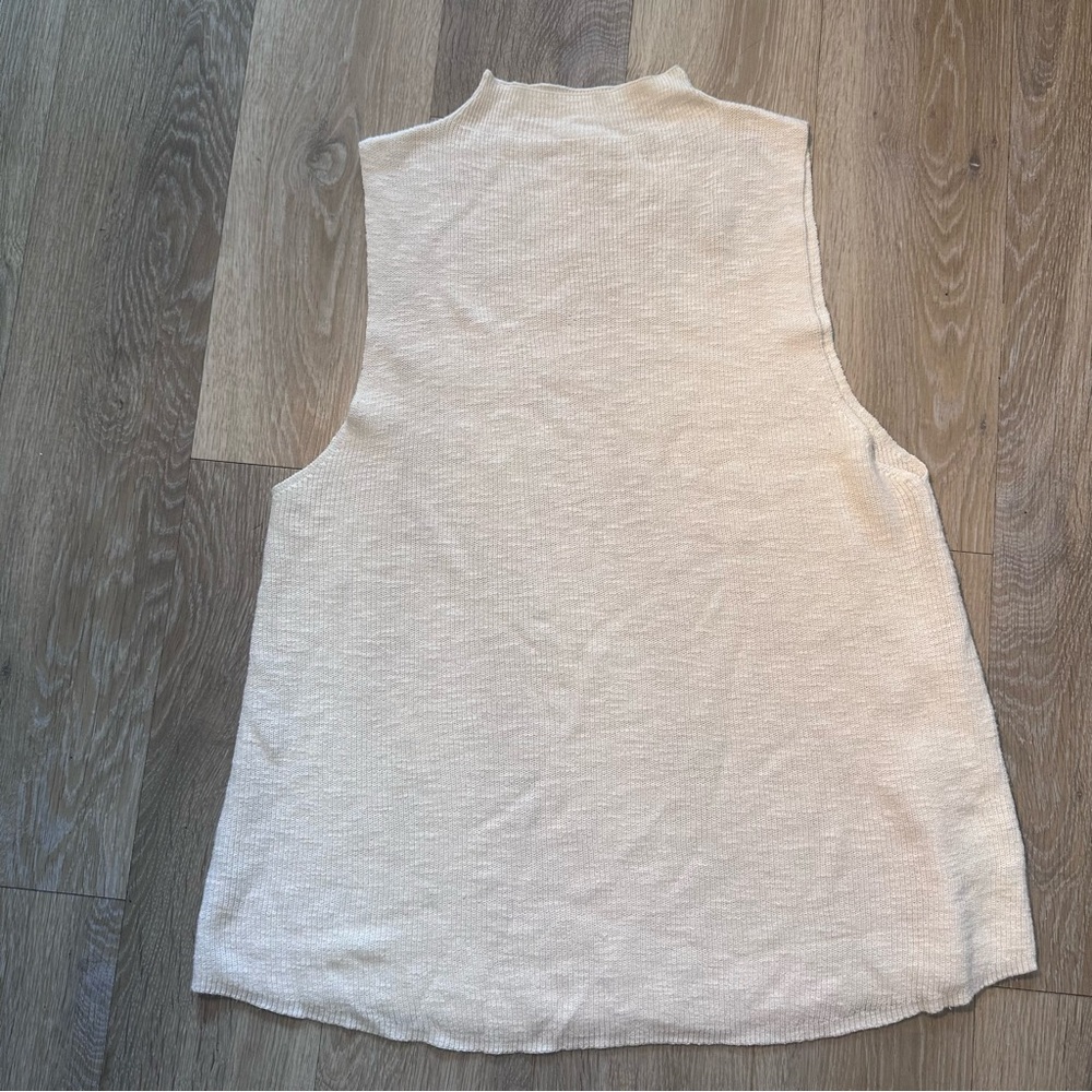 Nordstrom BP Cream Knit Mock Neck Sweater Tank Top